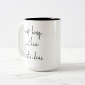 Funny, ich bin nicht Bossy Coworker Boss Geschenk Zweifarbige Tasse (Vorderseite Links)