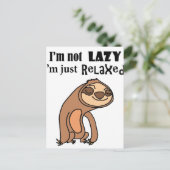 Funny, ich bin nicht faul, ich bin nur entspannt S Postkarte (Stehend Vorderseite)