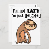 Funny, ich bin nicht faul, ich bin nur entspannt S Postkarte (Vorne/Hinten)
