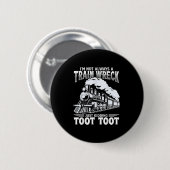 Funny Ich bin nicht immer ein Zugwrack, nur zu kid Button (Vorne & Hinten)