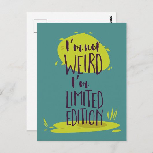 Funny, ich bin nicht komisch, ich bin Limited Edit Postkarte (Vorne/Hinten)