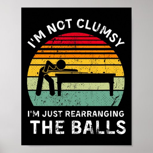 Funny ich bin nicht ungeschickt Pool Hall Billards Poster (Vorne)