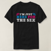 Funny, ich bin nur hier für das Gender Reveal Gesc T-Shirt (Design vorne)