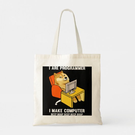 Funny Ich bin Programmierer Programmieren Coding N Tragetasche (Rückseite)