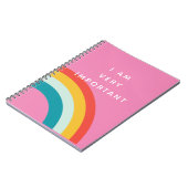 Funny Ich bin sehr wichtig Notizblock (Linke Seite)