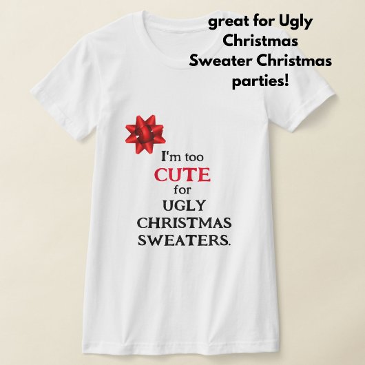 Funny "Ich bin zu NIEDLICH für Üppige CHRISTMAS SW T-Shirt