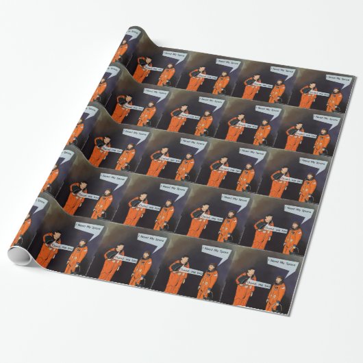 Funny, ich brauche meinen Platz Geschenkpapier (Ungerollt)