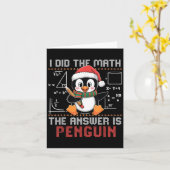 Funny ich die Mathematik, die Antwort ist Pinguin Karte (Gelbe Blume)