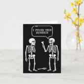 Funny ich fand diese Humerus Skeleton Halloween-Ko Karte (Gelbe Blume)
