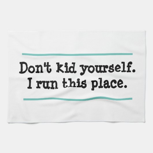 Funny, ich führe diesen Ort, weißes Küchentuch (Horizontal)