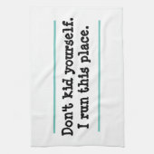 Funny, ich führe diesen Ort, weißes Küchentuch (Vertikal)