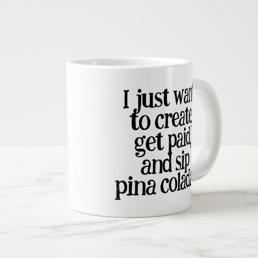 Funny ich gerade Gewollt, um zu erstellen, zu beza Jumbo-Tasse (Vorderseite Rechts)