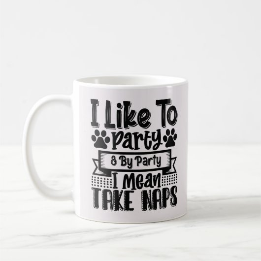 Funny ich gerne Party Kaffeetasse (Links)