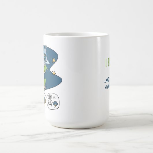 Funny ich glaube UFO Probing Session Cartoon Kaffeetasse (Mittel)