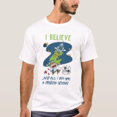 Funny ich glaube UFO Probing Session Cartoon T-Shirt (Vorderseite)