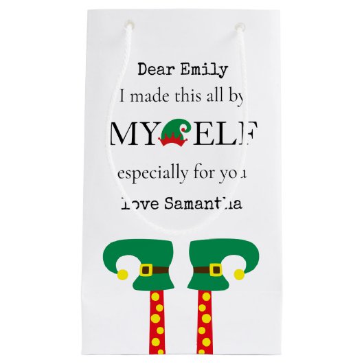 Funny Ich habe das hier gemacht Kleine Geschenktüte (Vorderseite)