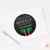 Funny Ich habe das hier gemacht von My Elf Name Bl Runder Aufkleber (Umschlag)