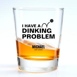 Funny ich habe Dinking Problem Joke Pickleball Schnapsglas