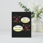 Funny ich habe ein Elektron verloren Postkarte (Stehend Vorderseite)