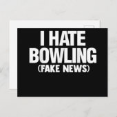 Funny ich Hasse Bowling Tee Shirt Männer Frauen Ge Einladungspostkarte (Vorne/Hinten)