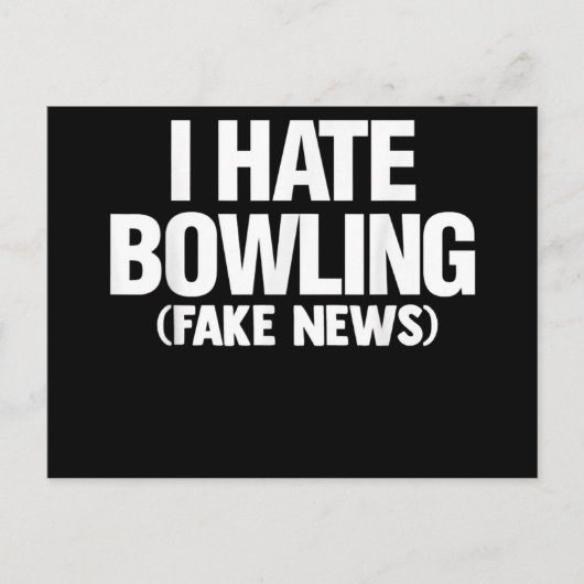 Funny ich Hasse Bowling Tee Shirt Männer Frauen Ge Einladungspostkarte (Vorderseite)