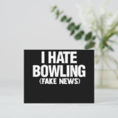 Funny ich Hasse Bowling Tee Shirt Männer Frauen Ge Einladungspostkarte (Stehend Vorderseite)