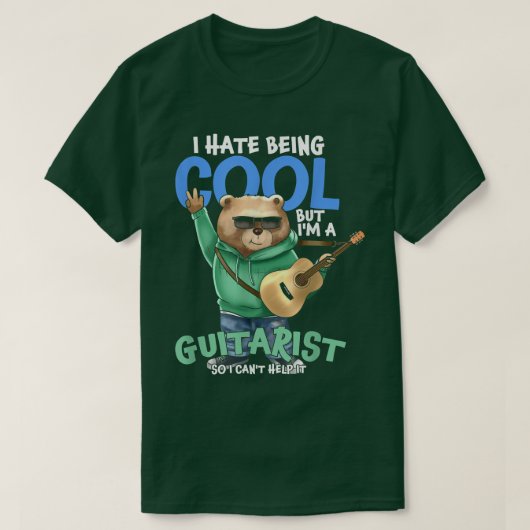 Funny ich Hasse, Cool zu sein, aber ich bin Gitarr T-Shirt (Design vorne)