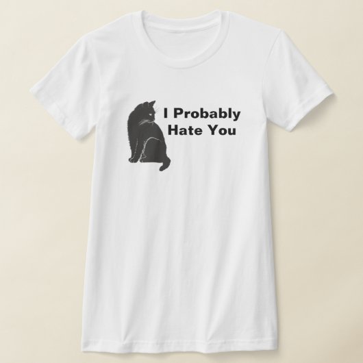 Funny ich hasst Sie stellen Black Cat T-Shirt (Ablage )