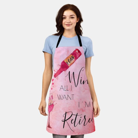 Funny, ich kann alles Wein Woll Schürze (Getragen)