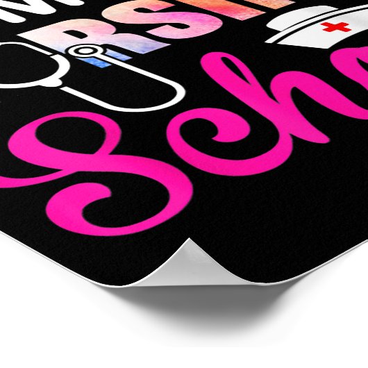 Funny, ich kann nicht ich bin Krankenschwester-Stu Poster (Ecke)