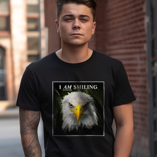 Funny ich lächle Grumpy Eagle Foto T-Shirt