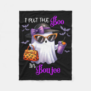 Funny ich legte den Boo in Boujee Ghost Pumpkin Ge Fleecedecke