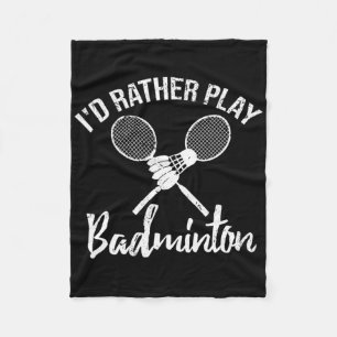 Funny ich lieber Dminton Retro Vintages T-Shirt sp Fleecedecke