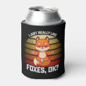 Funny, ich mag Füchse wirklich. Dosenkühler (Kanne Vorderseite)