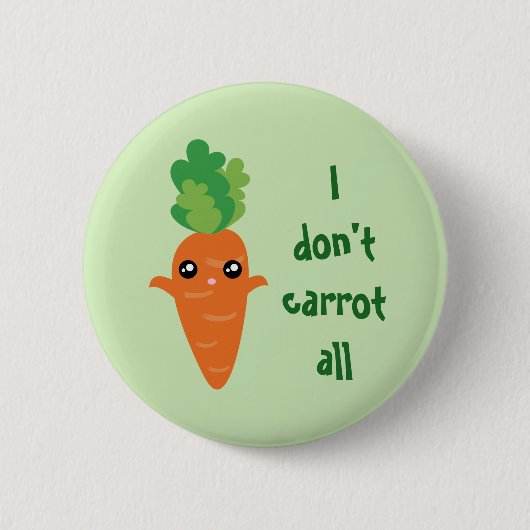 Funny, ich mag nicht alle Food Pun Spaß Cartoon Button (Vorderseite)