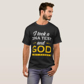 Funny ich nahm einen DNA-Test Gott ist mein Vater T-Shirt (Vorne ganz)