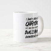 Funny ich nicht hasst den Chatbot ... Jumbo-Tasse (Vorderseite Rechts)