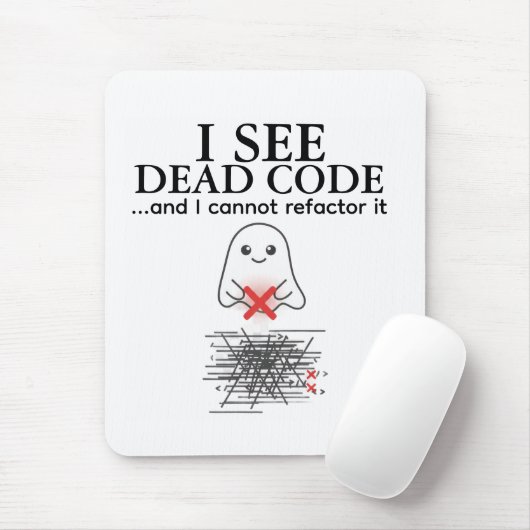 Funny Ich sehe Dead Code Programmer Mouse Pad Mousepad (Mit Mouse)