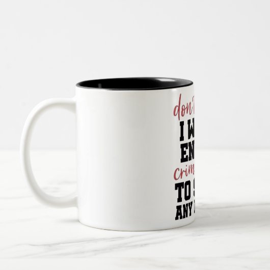 Funny Ich sehe genug Kriminalshows an Zweifarbige Tasse (Links)