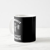 Funny ich trainiere, damit ich Müll essen kann Kaffeetasse (Vorderseite Links)