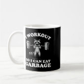 Funny ich trainiere, damit ich Müll essen kann Kaffeetasse (Links)