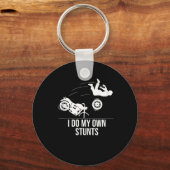 Funny ich tue meine eigenen Stunts Coole Motorrad Schlüsselanhänger (Vorderseite)