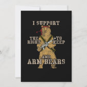 Funny ich unterstütze das Recht, Bären zu bewaffne Einladung (Vorderseite)