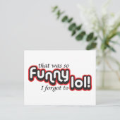 Funny ich vergaß zu locken postkarte (Stehend Vorderseite)