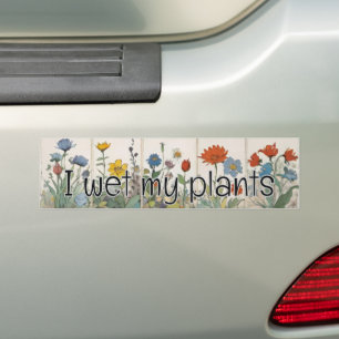 Funny ich wecke meine Pflanze Autoaufkleber