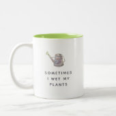 Funny ich wecke meine Pflanze Zweifarbige Tasse (Links)