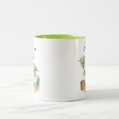 Funny ich wecke meine Pflanze Zweifarbige Tasse (Mittel)