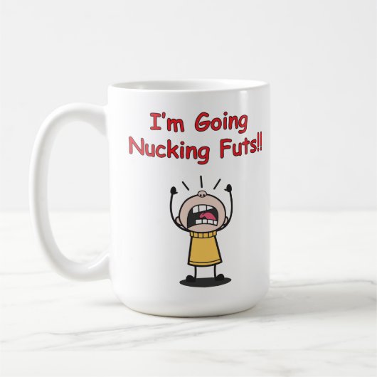 Funny, ich werde Nacktfuß-Tasse Kaffeetasse (Links)