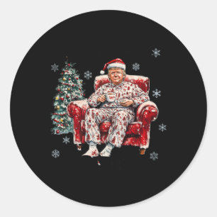 Funny, ich werde Zuhause für Weihnachten humorvoll Runder Aufkleber