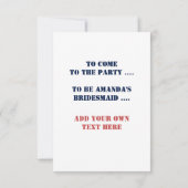 Funny, ich wollte dir Einladung (Rückseite)